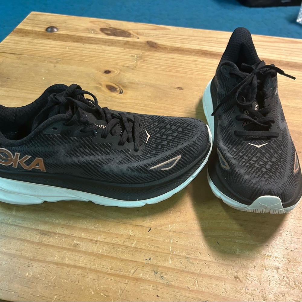 Hoka Black Athletic Shoes with Cushioned Support